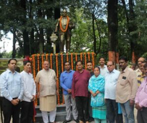 Cabinet Minister Ganesh Joshi unveiled the statue of Dr. Bhimrao Ambedkar at Garhi Cantt.