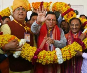 In Rishikesh, CM Dhami participated in Abhinandan/Abhar rally organized by Bharatiya Janata Yuva Morcha and local people.