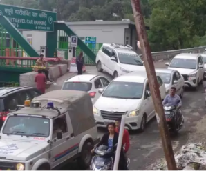 Tourists gathered in ‘Queen of Mountains’ to celebrate Christmas-New Year, vehicles were seen crawling all around in Mussoorie throughout the day.