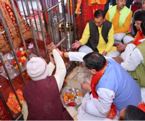 CM Dhami reached Rudraprayag for election campaign, worshiped at Siddhpeeth Mahakali temple