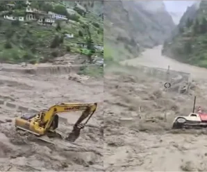 Flash Flood In Uttarakhand Washes Away Vehicles After Bridge Collapse