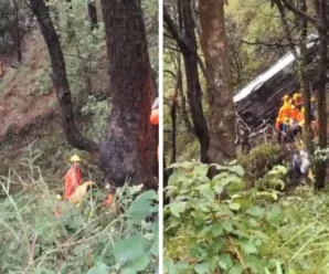 22 Injured As Bus Carrying Faridabad Tourists Falls Into Gorge In Uttarakhand